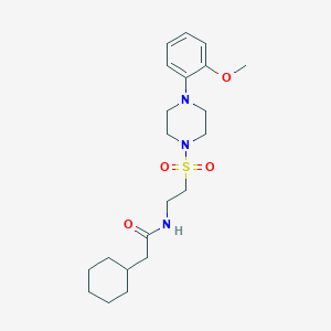 2-cyclohexyl-N-(2-((4-(2-methoxyphenyl)piperazin-1-yl)sulfonyl)ethyl)acetamide