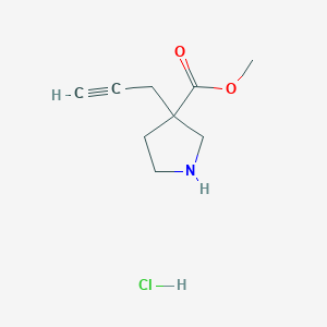 Methyl 3-(prop-2-yn-1-yl)pyrrolidine-3-carboxylate hydrochloride