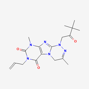 1-(3,3-Dimethyl-2-oxobutyl)-3,9-dimethyl-7-prop-2-enyl-4H-purino[8,7-c][1,2,4]triazine-6,8-dione