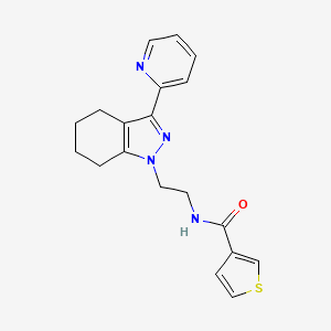 N-(2-(3-(pyridin-2-yl)-4,5,6,7-tetrahydro-1H-indazol-1-yl)ethyl)thiophene-3-carboxamide