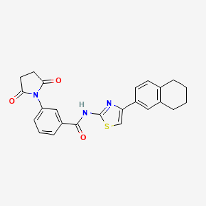 3-(2,5-dioxopyrrolidin-1-yl)-N-(4-(5,6,7,8-tetrahydronaphthalen-2-yl)thiazol-2-yl)benzamide