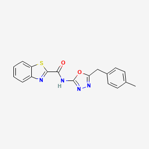 N-(5-(4-methylbenzyl)-1,3,4-oxadiazol-2-yl)benzo[d]thiazole-2-carboxamide