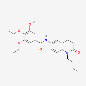 molecular formula C26H34N2O5 B2794661 N-(1-butyl-2-oxo-1,2,3,4-tetrahydroquinolin-6-yl)-3,4,5-triethoxybenzamide CAS No. 946325-32-2