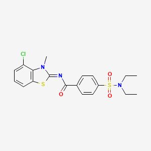 N-(4-chloro-3-methyl-1,3-benzothiazol-2-ylidene)-4-(diethylsulfamoyl)benzamide