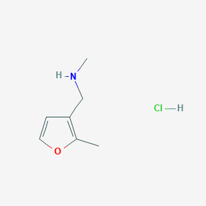 molecular formula C7H12ClNO B2794668 Methyl[(2-methylfuran-3-yl)methyl]amine hydrochloride CAS No. 1211842-31-7