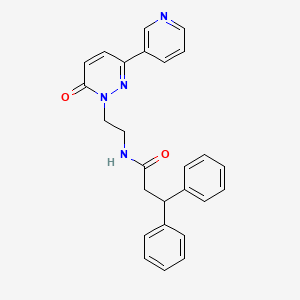 N-(2-(6-oxo-3-(pyridin-3-yl)pyridazin-1(6H)-yl)ethyl)-3,3-diphenylpropanamide