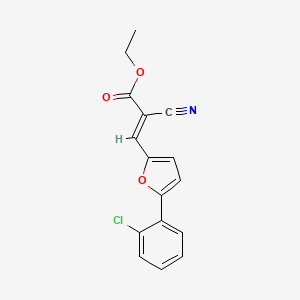 ethyl (2E)-3-[5-(2-chlorophenyl)furan-2-yl]-2-cyanoprop-2-enoate