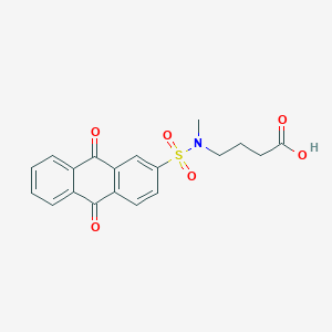 molecular formula C19H17NO6S B2794680 4-(N-methyl-9,10-dioxo-9,10-dihydroanthracene-2-sulfonamido)butanoic acid CAS No. 900136-88-1