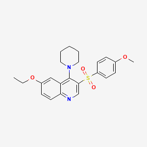 6-Ethoxy-3-(4-methoxyphenyl)sulfonyl-4-piperidin-1-ylquinoline