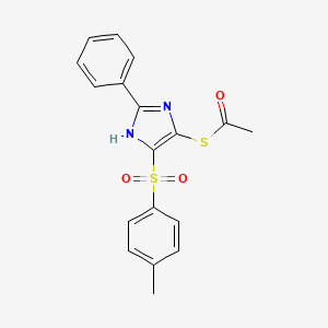 S-{4-[(4-methylphenyl)sulfonyl]-2-phenyl-1H-imidazol-5-yl} ethanethioate