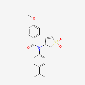 molecular formula C22H25NO4S B2794688 N-(1,1-dioxido-2,3-dihydrothien-3-yl)-4-ethoxy-N-(4-isopropylphenyl)benzamide CAS No. 863445-03-8