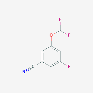 molecular formula C8H4F3NO B2794691 3-(Difluoromethoxy)-5-fluorobenzonitrile CAS No. 1261674-63-8