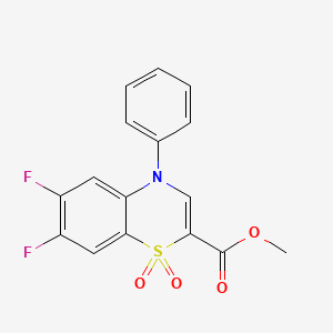 methyl 6,7-difluoro-4-phenyl-4H-1,4-benzothiazine-2-carboxylate 1,1-dioxide