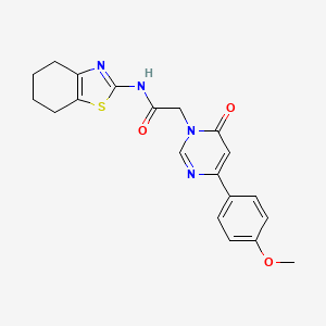 2-(4-(4-methoxyphenyl)-6-oxopyrimidin-1(6H)-yl)-N-(4,5,6,7-tetrahydrobenzo[d]thiazol-2-yl)acetamide