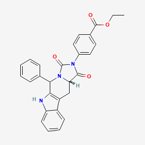 Ethyl 4-[(15S)-12,14-dioxo-10-phenyl-8,11,13-triazatetracyclo[7.7.0.02,7.011,15]hexadeca-1(9),2,4,6-tetraen-13-yl]benzoate
