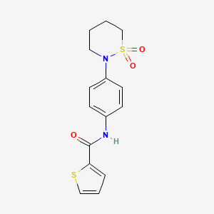 N-[4-(1,1-dioxothiazinan-2-yl)phenyl]thiophene-2-carboxamide