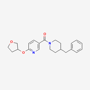 (4-Benzylpiperidin-1-yl)(6-((tetrahydrofuran-3-yl)oxy)pyridin-3-yl)methanone