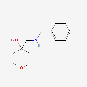 4-({[(4-Fluorophenyl)methyl]amino}methyl)oxan-4-ol