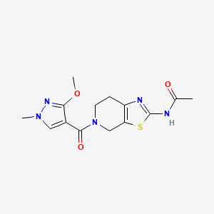 N-(5-(3-methoxy-1-methyl-1H-pyrazole-4-carbonyl)-4,5,6,7-tetrahydrothiazolo[5,4-c]pyridin-2-yl)acetamide
