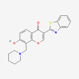 3-Benzothiazol-2-yl-7-hydroxy-8-piperidin-1-ylmethyl-chromen-4-one