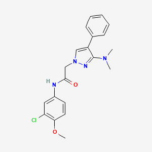 N-(3-chloro-4-methoxyphenyl)-2-(3-(dimethylamino)-4-phenyl-1H-pyrazol-1-yl)acetamide