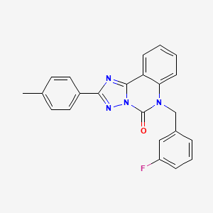 molecular formula C23H17FN4O B2794734 6-(3-fluorobenzyl)-2-(p-tolyl)-[1,2,4]triazolo[1,5-c]quinazolin-5(6H)-one CAS No. 1357879-92-5