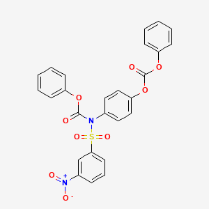 Phenyl (3-nitrophenyl)sulfonyl(4-((phenoxycarbonyl)oxy)phenyl)carbamate