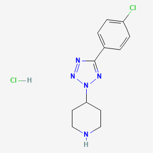 4-[5-(4-Chlorophenyl)tetrazol-2-yl]piperidine;hydrochloride