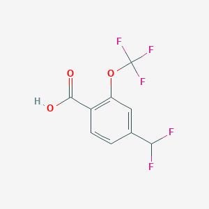 molecular formula C9H5F5O3 B2794762 4-(Difluoromethyl)-2-(trifluoromethoxy)benzoic acid CAS No. 2248380-74-5