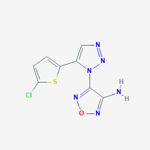 molecular formula C8H5ClN6OS B2794763 4-[5-(5-chloro-2-thienyl)-1H-1,2,3-triazol-1-yl]-1,2,5-oxadiazol-3-amine CAS No. 890093-93-3