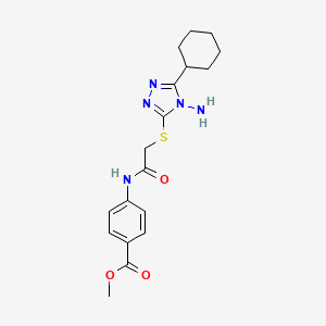 Methyl 4-[[2-[(4-amino-5-cyclohexyl-1,2,4-triazol-3-yl)sulfanyl]acetyl]amino]benzoate