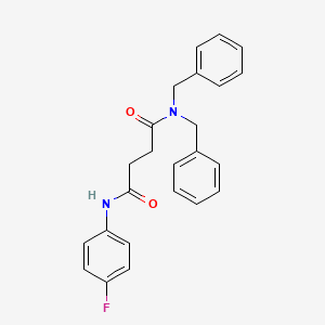 molecular formula C24H23FN2O2 B2794769 N',N'-二苄基-N-(4-氟苯基)丁二酰胺 CAS No. 329079-62-1