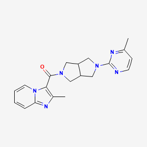 molecular formula C20H22N6O B2794770 (2-Methylimidazo[1,2-a]pyridin-3-yl)-[2-(4-methylpyrimidin-2-yl)-1,3,3a,4,6,6a-hexahydropyrrolo[3,4-c]pyrrol-5-yl]methanone CAS No. 2415455-00-2