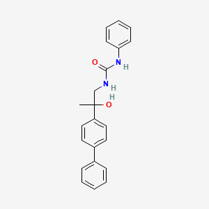 molecular formula C22H22N2O2 B2794775 1-(2-([1,1'-Biphenyl]-4-yl)-2-hydroxypropyl)-3-phenylurea CAS No. 1396884-39-1