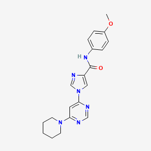 molecular formula C20H22N6O2 B2794776 N~4~-(4-methoxyphenyl)-1-(6-piperidino-4-pyrimidinyl)-1H-imidazole-4-carboxamide CAS No. 1251678-73-5