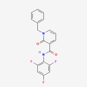 molecular formula C19H13F3N2O2 B2794785 1-benzyl-2-oxo-N-(2,4,6-trifluorophenyl)-1,2-dihydro-3-pyridinecarboxamide CAS No. 338407-03-7