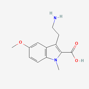 molecular formula C13H16N2O3 B2794787 3-(2-Amino-ethyl)-5-methoxy-1-methyl-1H-indole-2-carboxylic acid CAS No. 883544-70-5