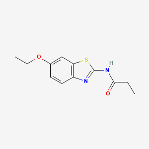 molecular formula C12H14N2O2S B2794791 N-(6-ethoxy-1,3-benzothiazol-2-yl)propanamide CAS No. 313251-84-2