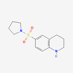 molecular formula C13H18N2O2S B2794796 6-(Pyrrolidine-1-sulfonyl)-1,2,3,4-tetrahydroquinoline CAS No. 873208-54-9