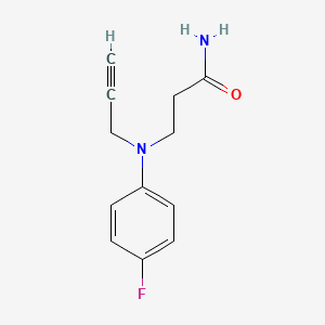 molecular formula C12H13FN2O B2794797 3-[(4-Fluorophenyl)(prop-2-yn-1-yl)amino]propanamide CAS No. 1355547-34-0