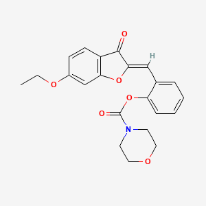 (Z)-2-((6-ethoxy-3-oxobenzofuran-2(3H)-ylidene)methyl)phenyl morpholine-4-carboxylate