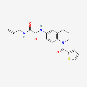 molecular formula C19H19N3O3S B2794803 N1-allyl-N2-(1-(thiophene-2-carbonyl)-1,2,3,4-tetrahydroquinolin-6-yl)oxalamide CAS No. 899964-36-4