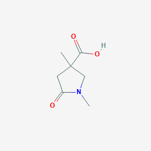 molecular formula C7H11NO3 B2794828 1,3-Dimethyl-5-oxopyrrolidine-3-carboxylic acid CAS No. 1512245-84-9