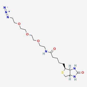 molecular formula C18H32N6O5S B2794876 Biotin-PEG3-Azide CAS No. 604-87-5; 875770-34-6