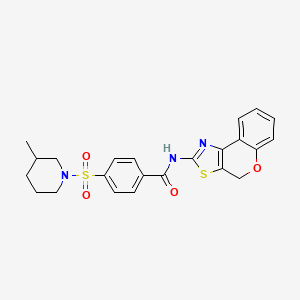 molecular formula C23H23N3O4S2 B2794918 N-(4H-chromeno[4,3-d]thiazol-2-yl)-4-((3-methylpiperidin-1-yl)sulfonyl)benzamide CAS No. 442557-19-9