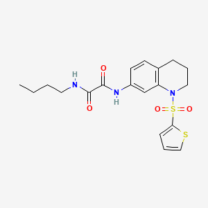 molecular formula C19H23N3O4S2 B2794926 N-butyl-N'-[1-(thiophene-2-sulfonyl)-1,2,3,4-tetrahydroquinolin-7-yl]ethanediamide CAS No. 898414-08-9