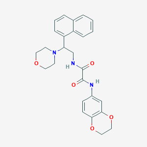 molecular formula C26H27N3O5 B2794941 N'-(2,3-dihydro-1,4-benzodioxin-6-yl)-N-[2-(morpholin-4-yl)-2-(naphthalen-1-yl)ethyl]ethanediamide CAS No. 941977-43-1