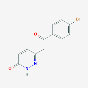molecular formula C12H9BrN2O2 B2794945 3-[2-(4-Bromophenyl)-2-oxoethyl]-1H-pyridazin-6-one CAS No. 2309448-88-0