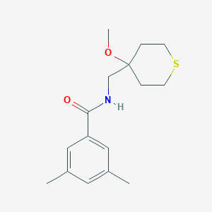 molecular formula C16H23NO2S B2794953 N-[(4-Methoxythian-4-yl)methyl]-3,5-dimethylbenzamide CAS No. 2415585-21-4