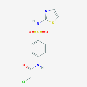 molecular formula C11H10ClN3O3S2 B027950 2-氯-N-{4-[(1,3-噻唑-2-氨基)磺酰基]苯基}乙酰胺 CAS No. 104246-27-7